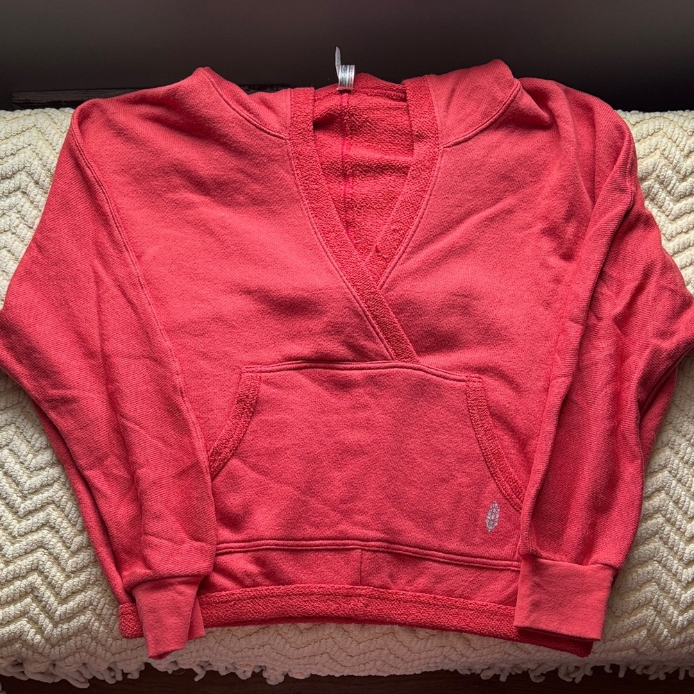 FP Movement by Free People Red Hoodie Sweatshirt - Size Small